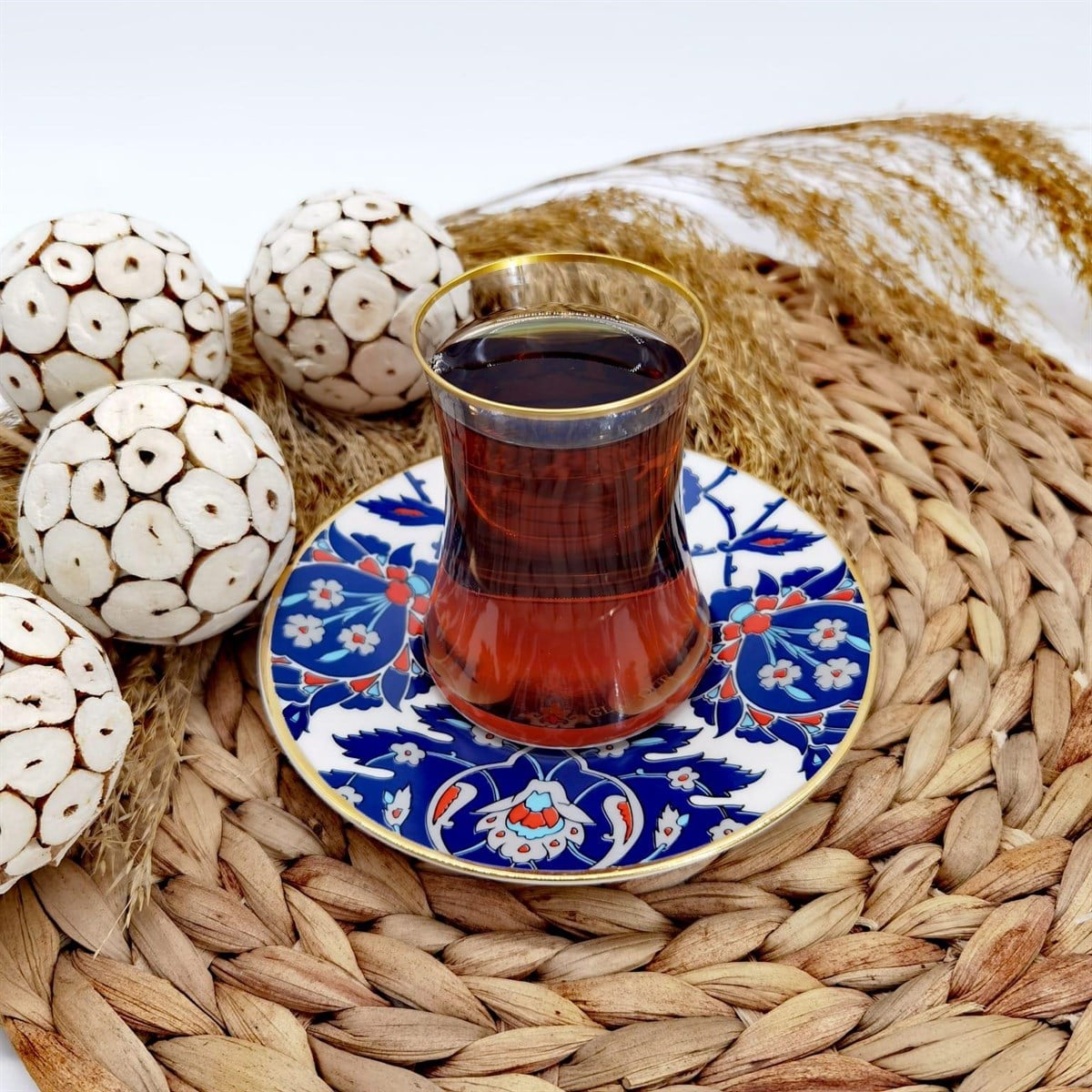 Glamour Osmanlı Desen 6 lı Çay Seti 1009
