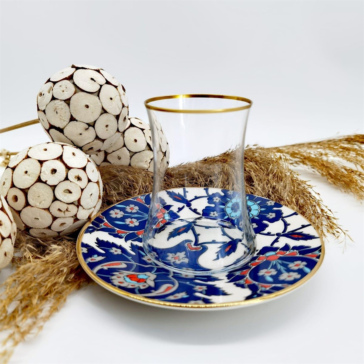 Glamour Osmanlı Desen 6 lı Çay Seti 1009