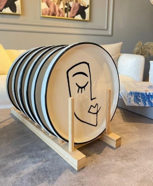 Kerman Home Face Seramik Pasta Tabağı 20 cm Desen1