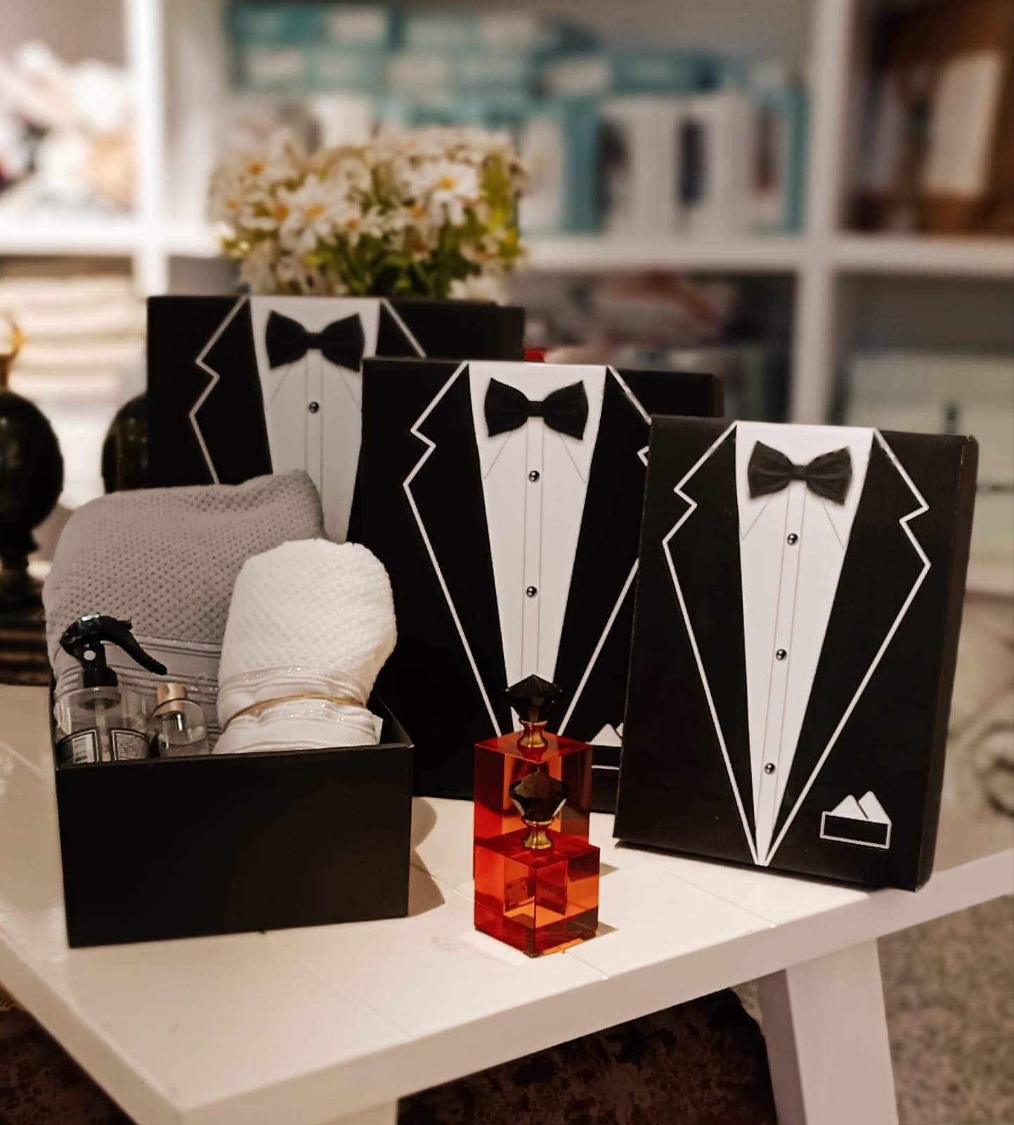 Kolix Damat Kutusu Damat Bohça 3 lü  Set 