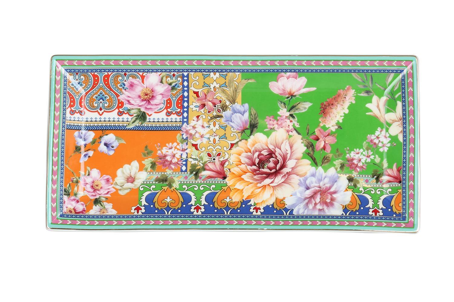 Lucky Art Camellia New Bone China Porselen Servis Tabağı 30 cm LYBA 051
