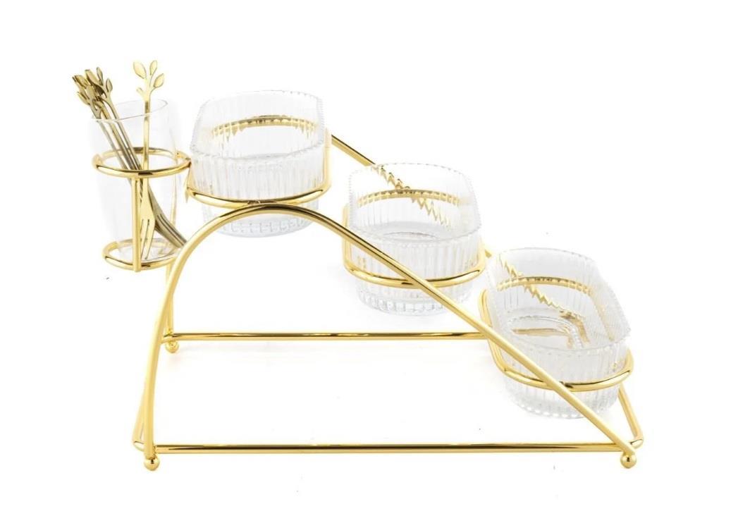 Mikasa Moor Gold 3 Katlı Metal Cam Servis 31x19x20cm P350.824176