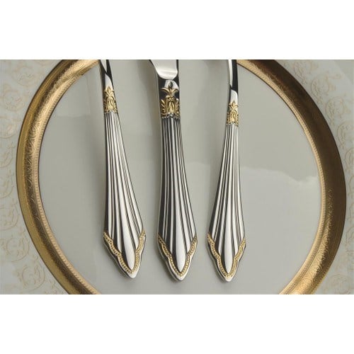 Mikasa Moor Nova Gold 90 Parça Çatal Kaşık Bıçak Seti P050.M104G