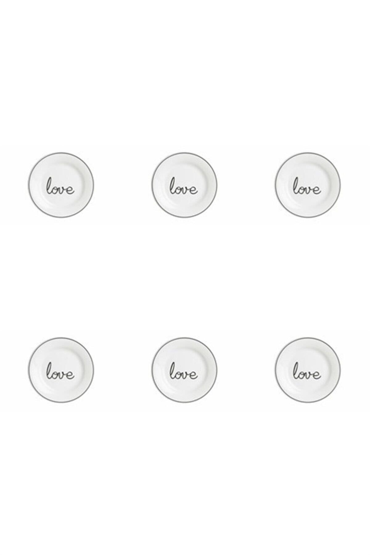 Porland Hope Love Düz Tabak 17cm 6'lı 04lfh000391