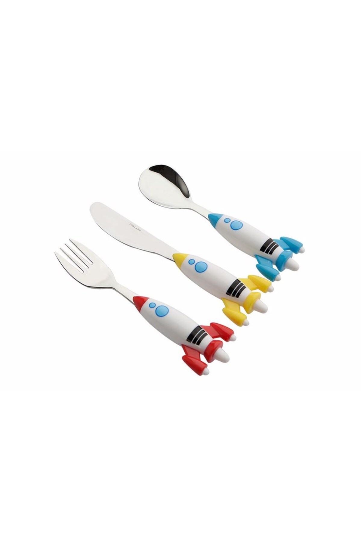Porland Mini Rocket Çocuk Çatal Kaşık Bıçak Takımı 3 Parça 04FST001627