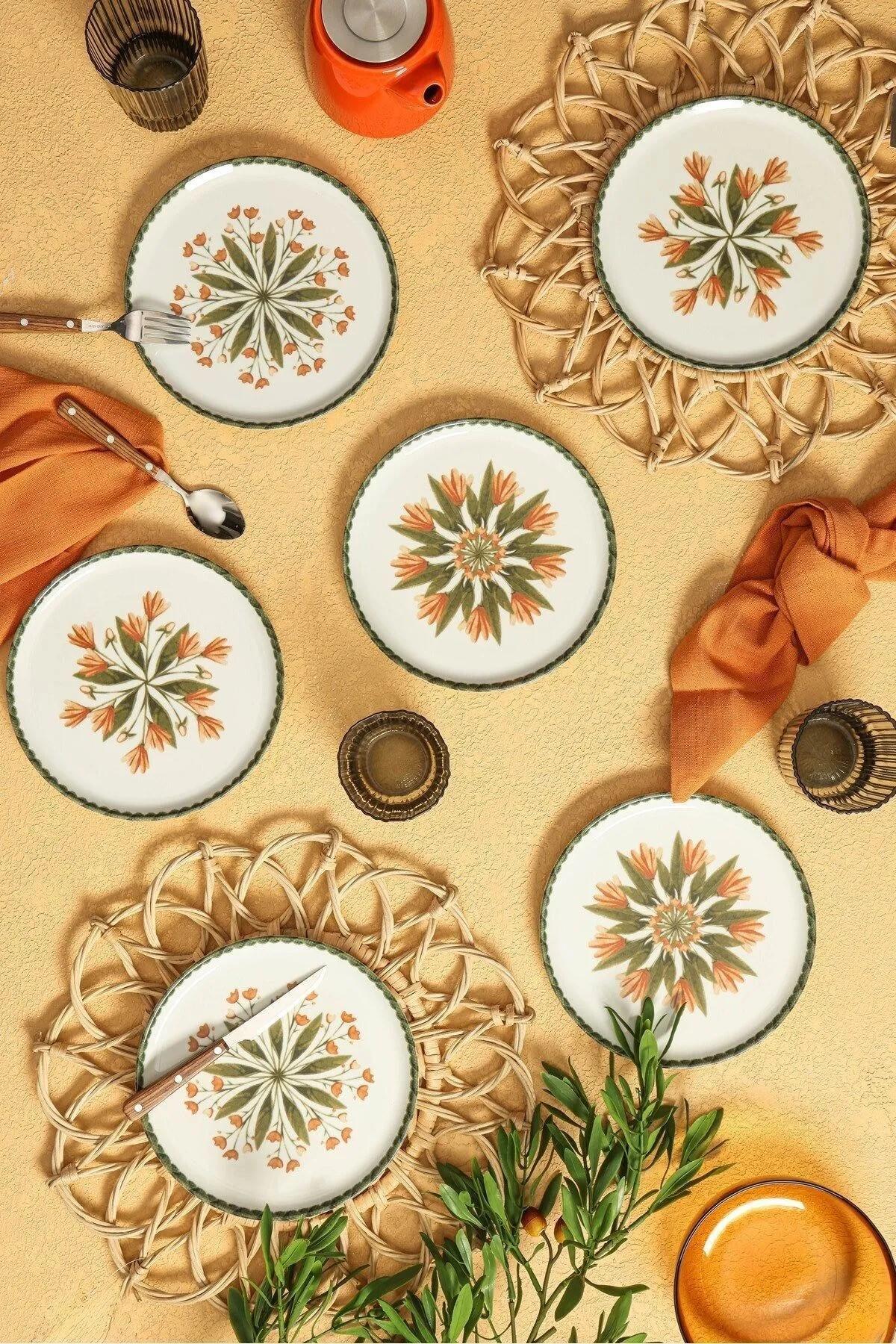 Porland Rosids 6 Kişilik Pasta Tabağı Takımı 04PPO000402