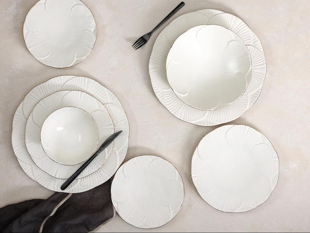 Porland Varia Altın Yaldız 30 Parça 6 Kişilik Yemek Takımı 04PLM005830