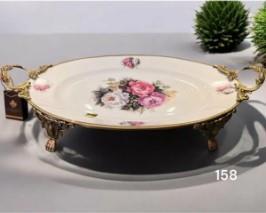 Royking Antique Oval Sunum Tabağı 52x29x10CM RMN 158