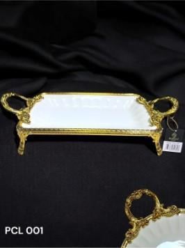 Royking Elegance Dikdörtgen Sunum Tabak Gold 41CM PCL 001