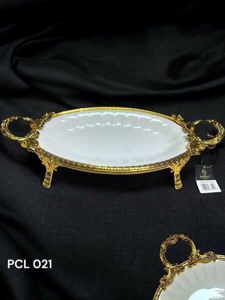 Royking Elegance Oval Sunum Tabak Gold 41CM PCL 021