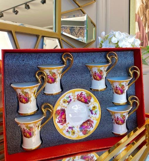 Royking Mabel 6 lı Kahve Fincan Seti 90 cc VRM 008 GOLD