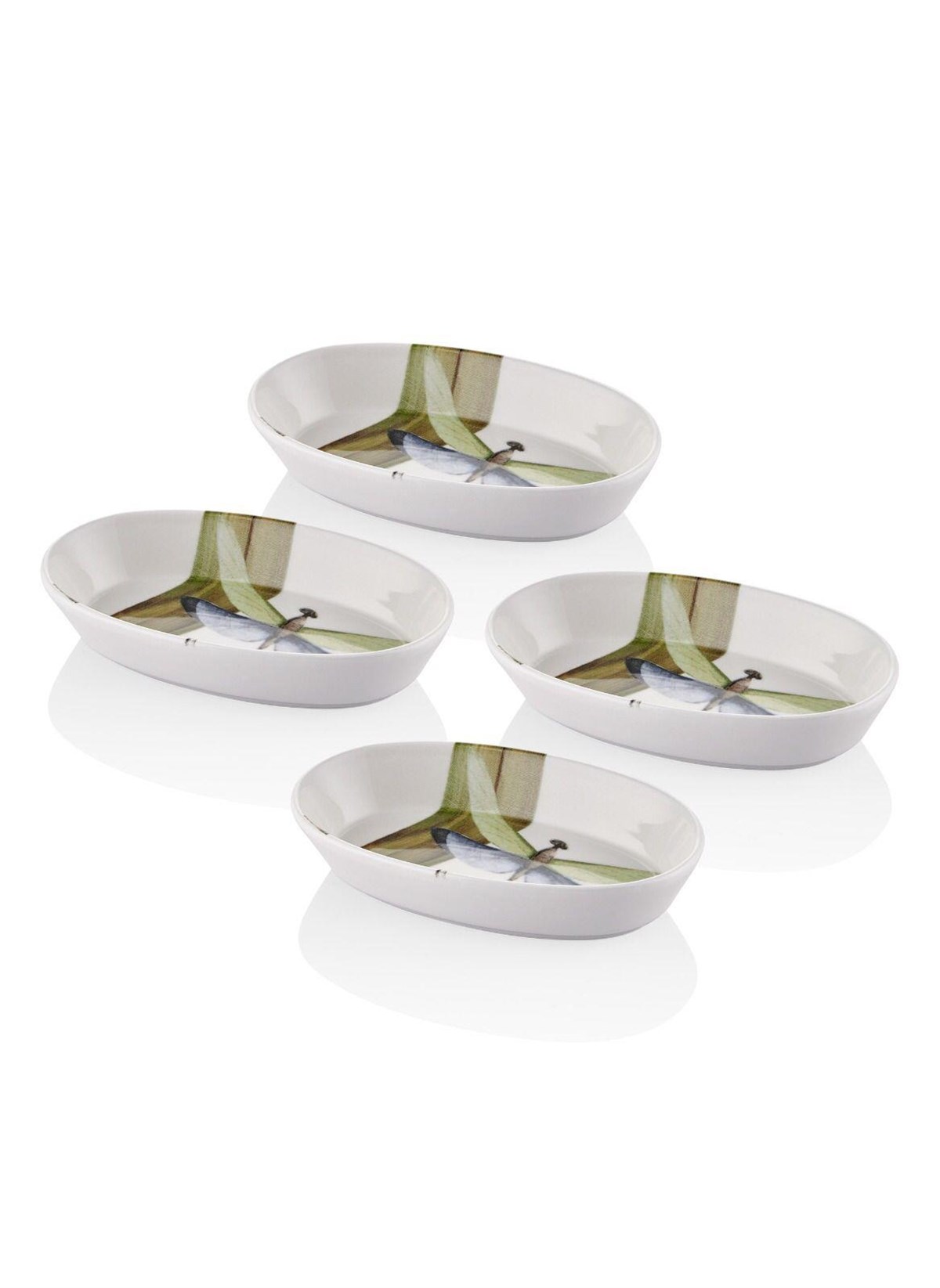 The Mia Blanche Çukur Servis Tabağı 4 lü Set 17x10 cm BLN0007