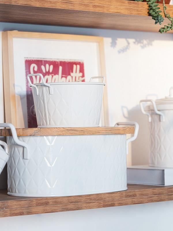 The Mia Prizma Ekmek Saklama Kabı Beyaz 40x22x18 cm PZM0003