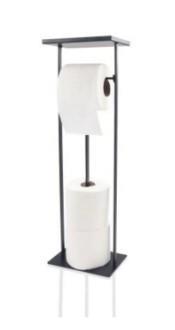 The Mia Tepsili Tuvalet Kağıdı Stand - Siyah - 54x15x12 Cm GLV0690