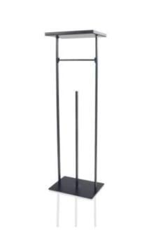 The Mia Tepsili Tuvalet Kağıdı Stand - Siyah - 54x15x12 Cm GLV0690