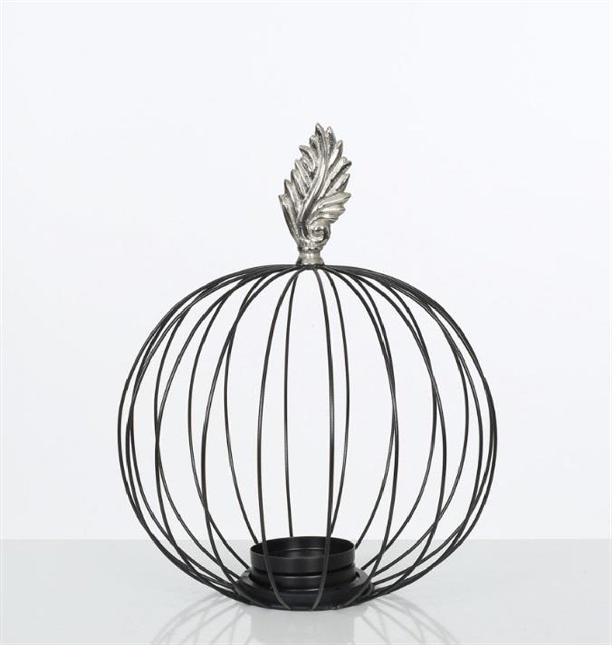 Vitale Dekoratif Kafesli Büyük Mumluk Black 36x28 cm AK.JA0067