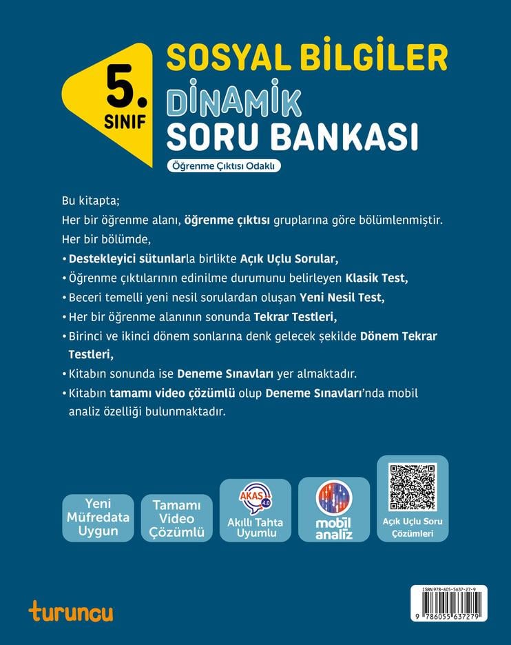 tudem egitim5. Sınıf Sosyal Bilgiler Dinamik Soru Bankası