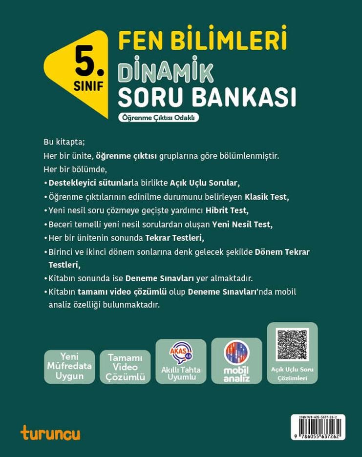 tudem egitim5. Sınıf Fen Bilimleri Dinamik Soru Bankası