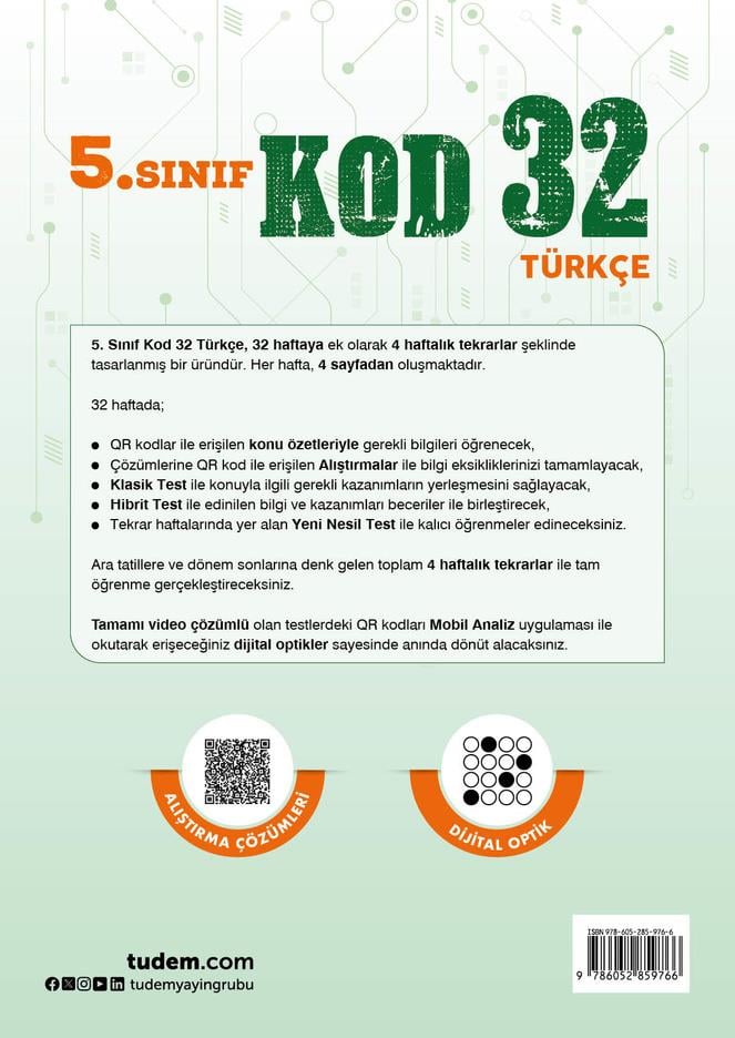 tudem egitim5. Sınıf Türkçe Kod 32