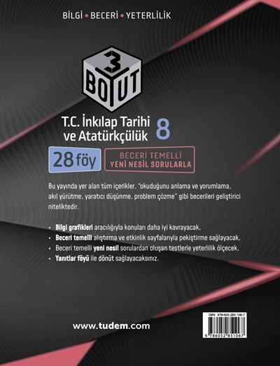8. Sınıf T.C. İnkılap Tarihi ve Atatürkçülük 3 Boyut