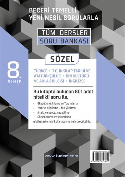 8. Sınıf Tüm Dersler Soru Bankası Sözel