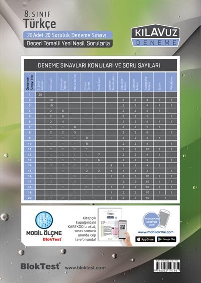 8. sınıf Türkçe Kılavuz Deneme