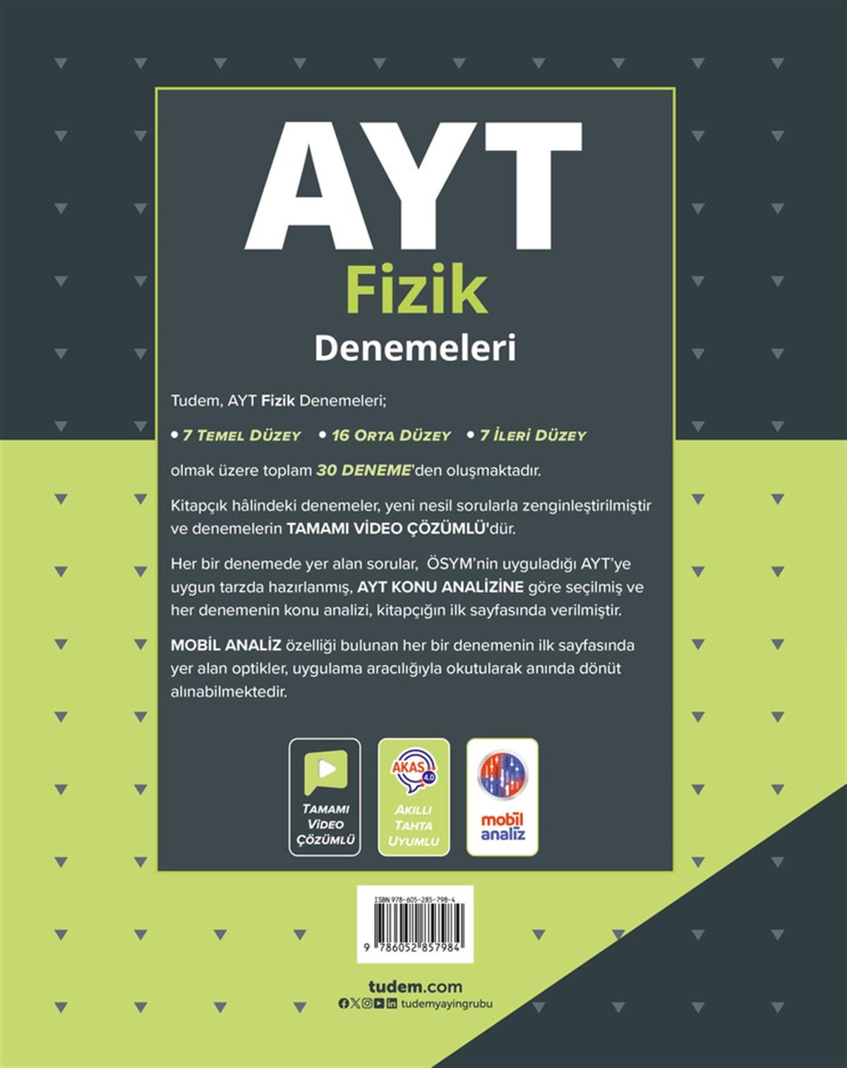 tudem egitimAYT Fizik Denemeleri
