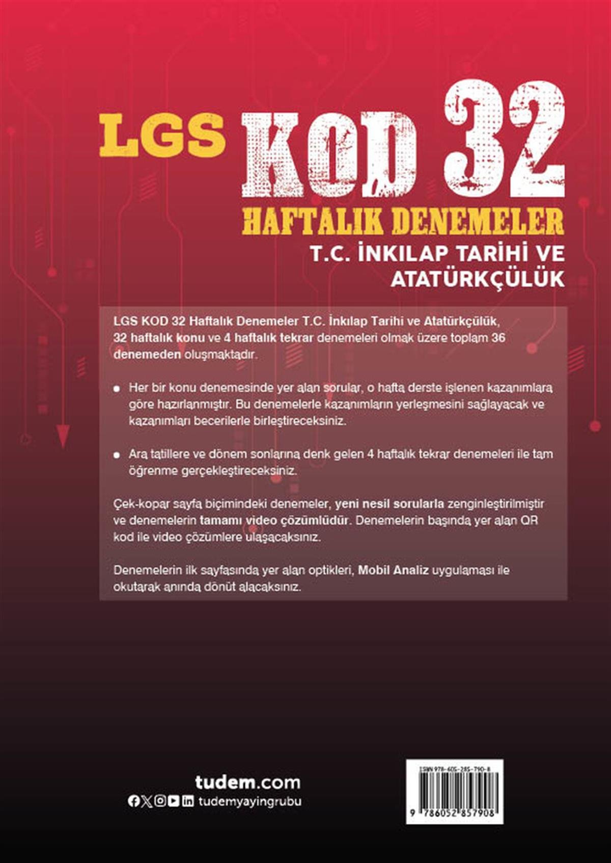 tudem egitimLGS Kod 32 Haftalık Denemeler İnkılap Tarihi ve Atatürkçülük