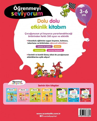 Öğrenmeyi Seviyorum - Dolu Dolu Etkinlik Kitabım 3-6 Yaş
