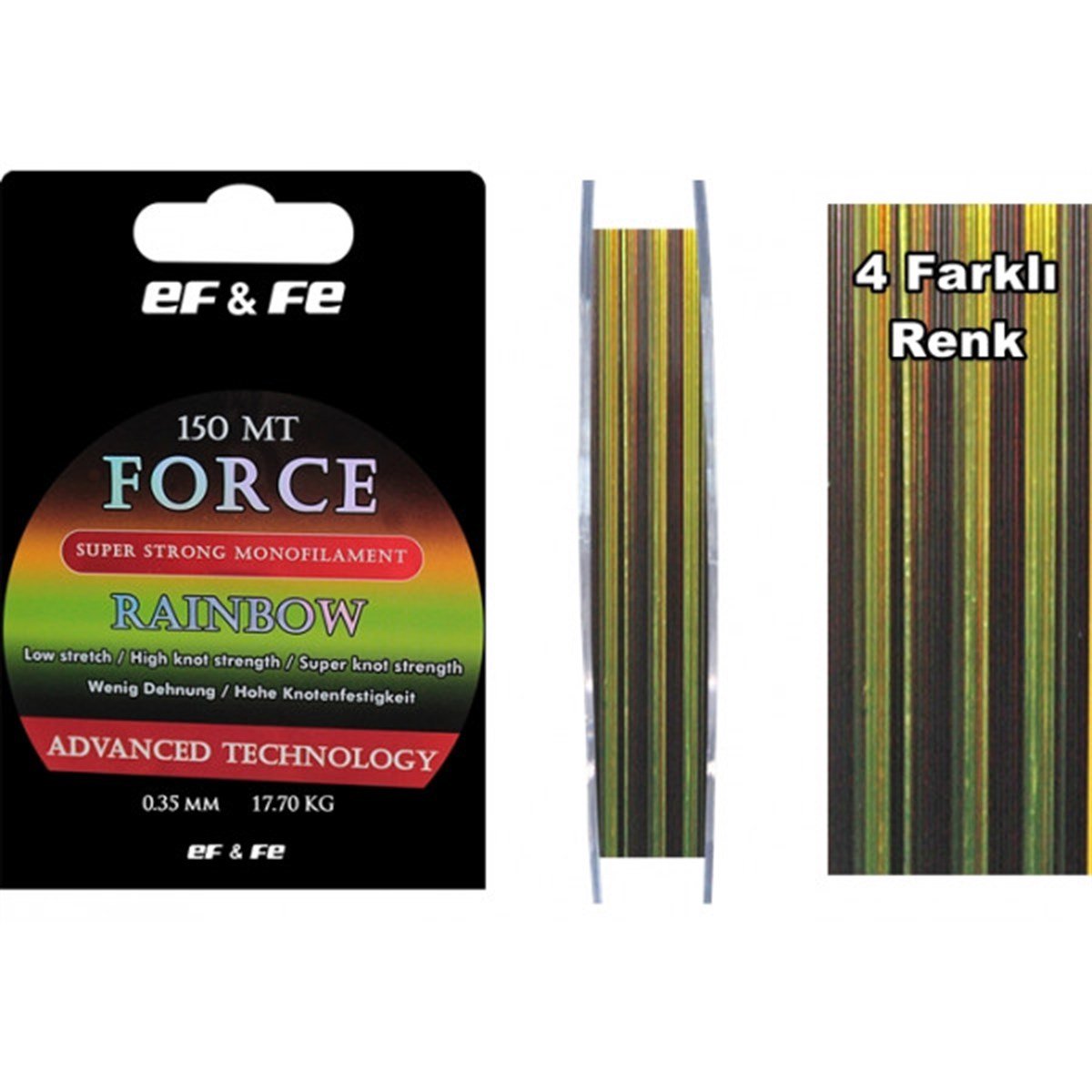 Force Rainbow 150 Metre Renkli Misina