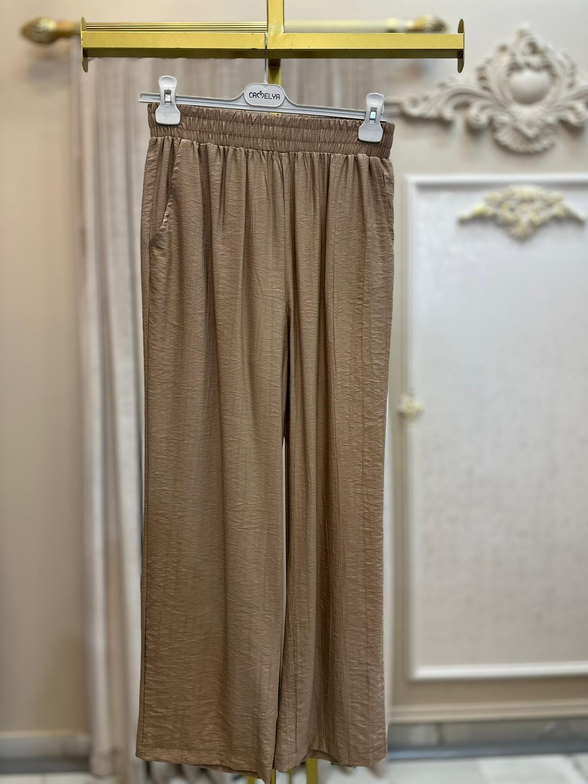 KREM 3'LÜ PANTOLON TAKIM