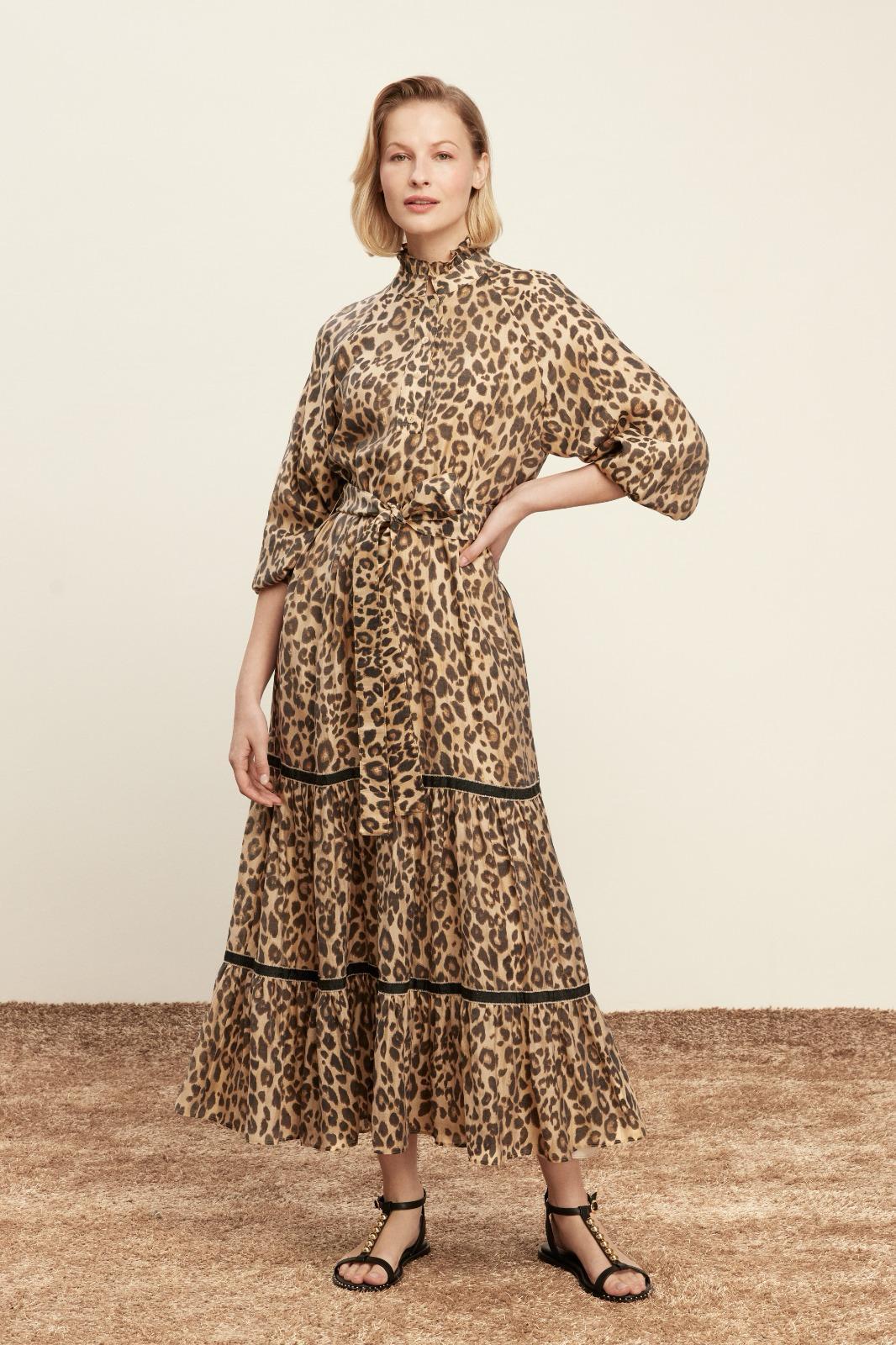LEOPAR DESENLİ ELBİSE