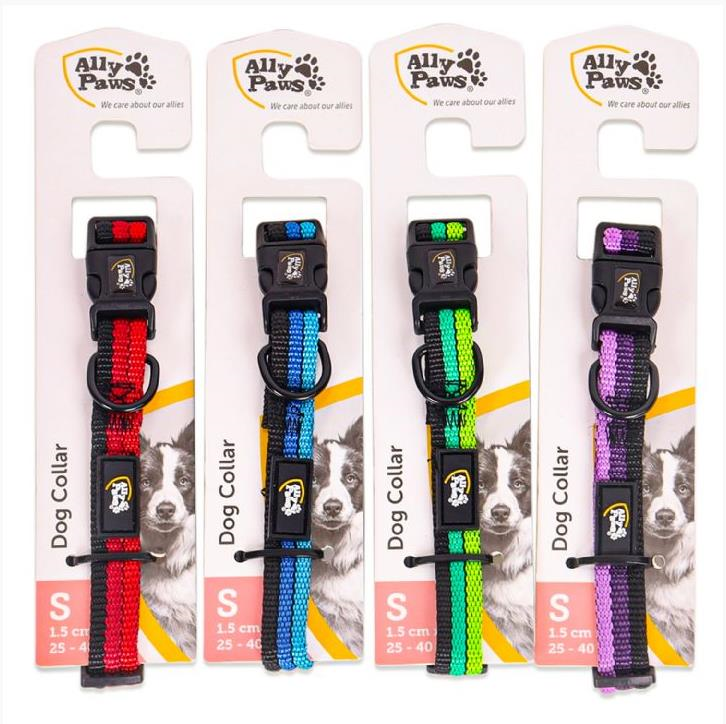 Allypaws Köpek Çizgili Renkli Boyun Tasması Dog Collar Small 1,5Cm*25-40Cm