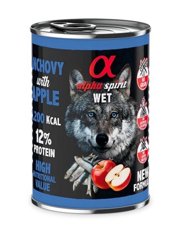 Alpha Spirit Yetişkin Köpek Konservesi Hamsili Elmalı 400 gr