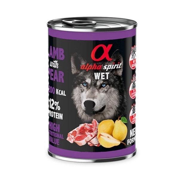 Alpha Spirit Yetişkin Köpek Konservesi Kuzulu Armutlu 80 gr