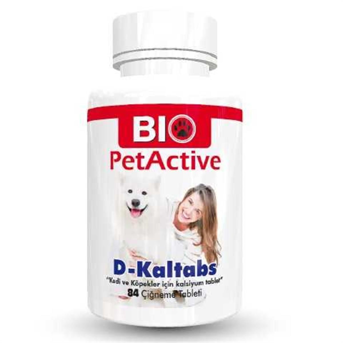 Bio PetActive D-Kaltabs Kedi ve Köpek Kalsiyum Tableti 84 Adet