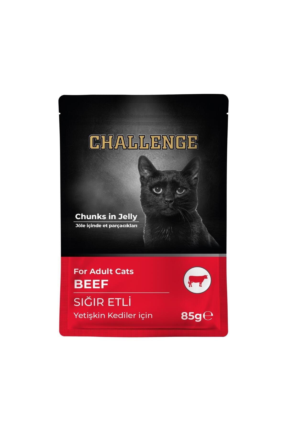 Challenge Pouch Sığır Etli Yaş Kedi Maması 85gr