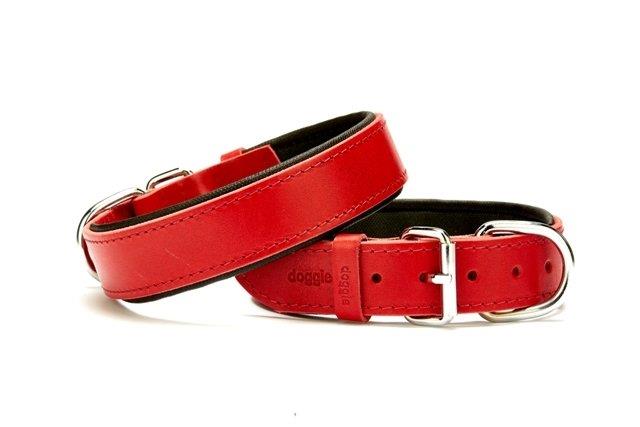 Doggie Konfor Deri Boyun Tasması 3,5X47-55Cm Kırmızı