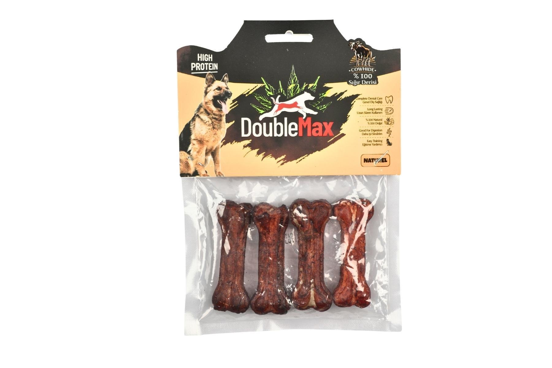 DoubleMax Barbekülü Press Kemik Köpek  Ödülü 7 Cm - 4'Lü