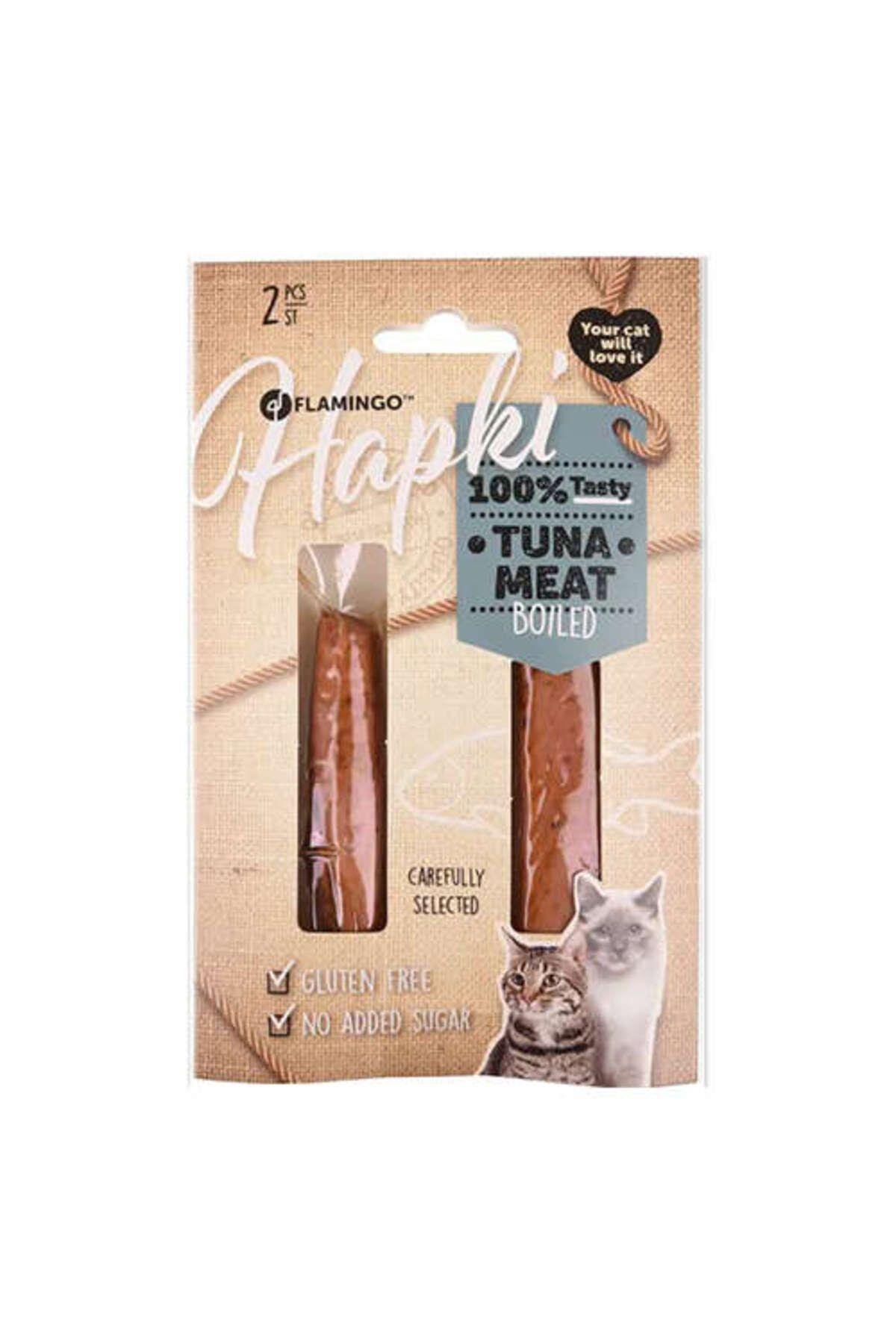 Flamingo Hapki Boiled Tuna Meat Pişirilmiş Tuna Etli Kedi Ödül Maması 2'li Paket 35 gr