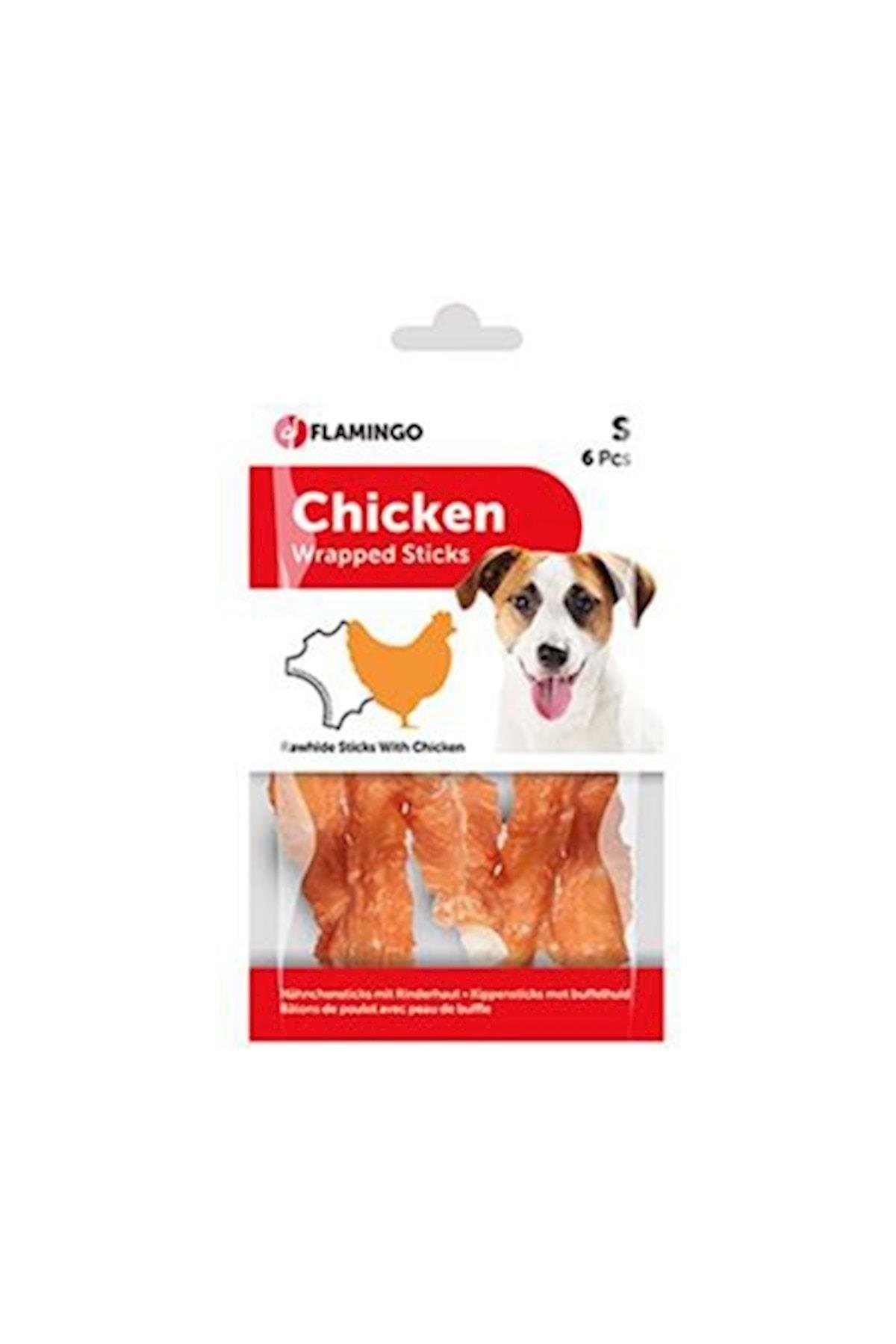 Flamingo R'hide Wrapped Sticks Tavuklu Burgu Çubuk Köpek Ödülü 70 gr 6 Adet
