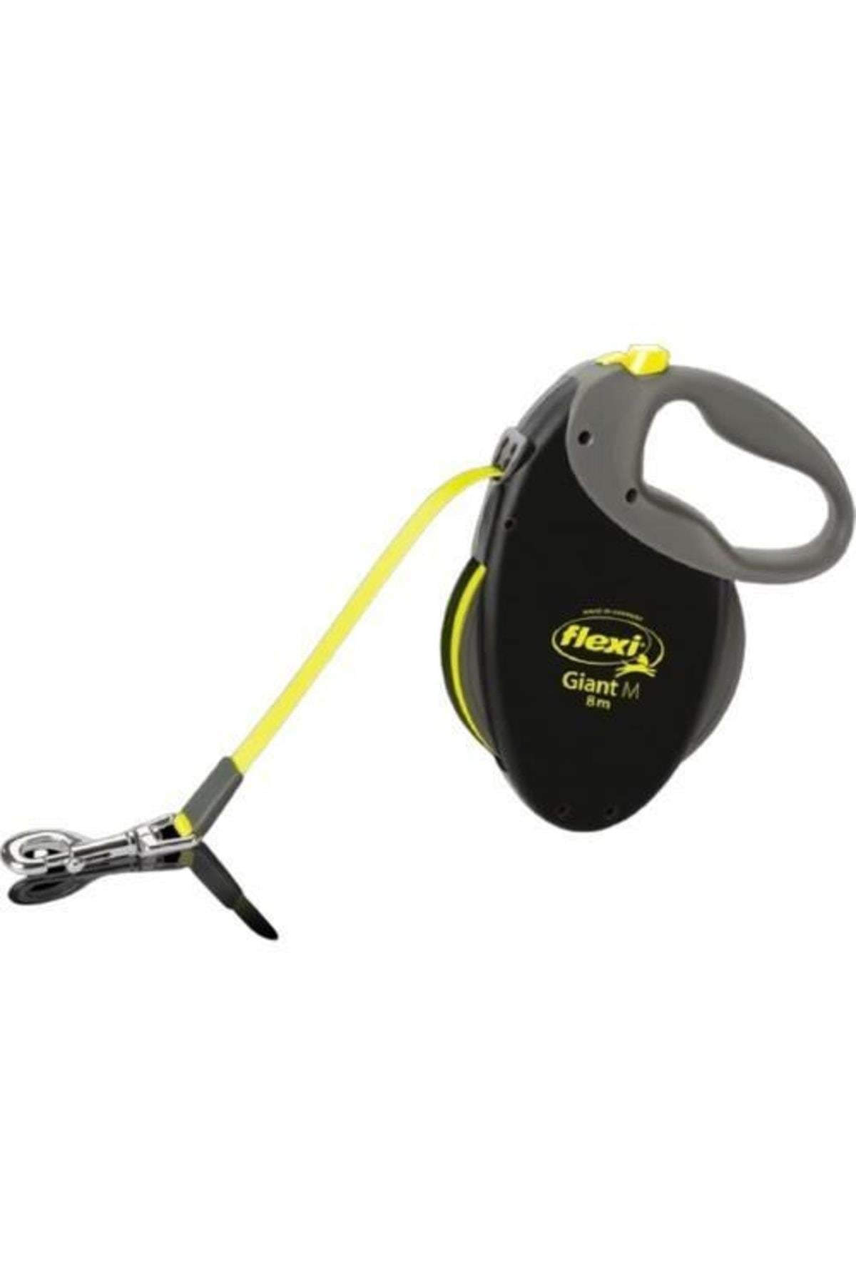 Flexi Geri Çekilebilir Tasma Neon Gıant Sarı M 8 Mt