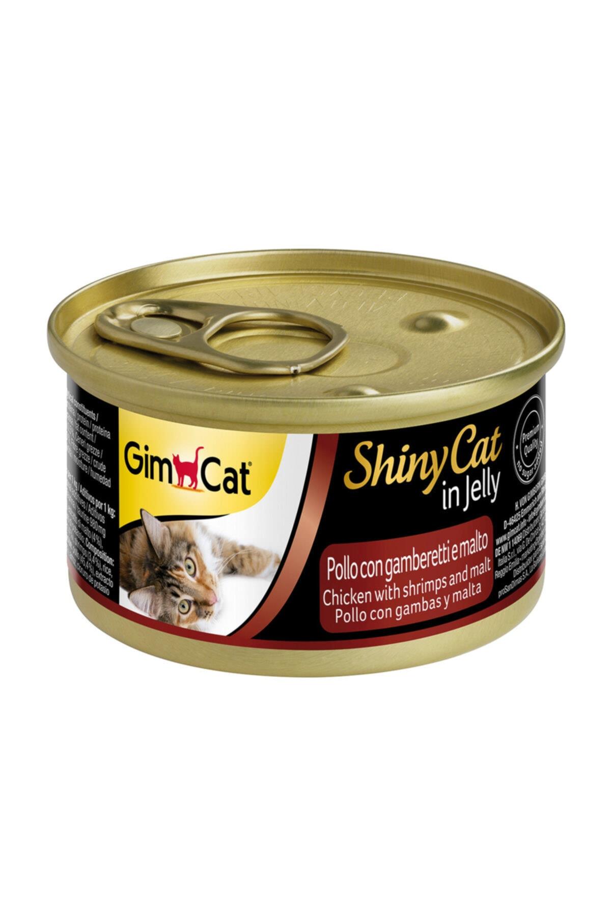 Gimpet Shinycat Konserve Kedi Maması - Tavuk Karides Malt Özlü 70gr
