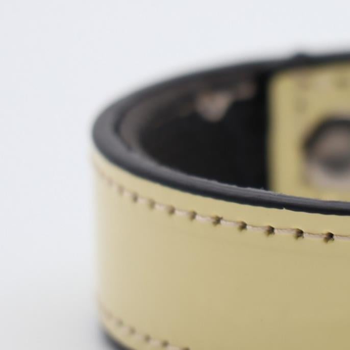 Glipet  Rugan Yumuşak Dokulu Köpek Boyun Tasması Sarı  2x45 Cm