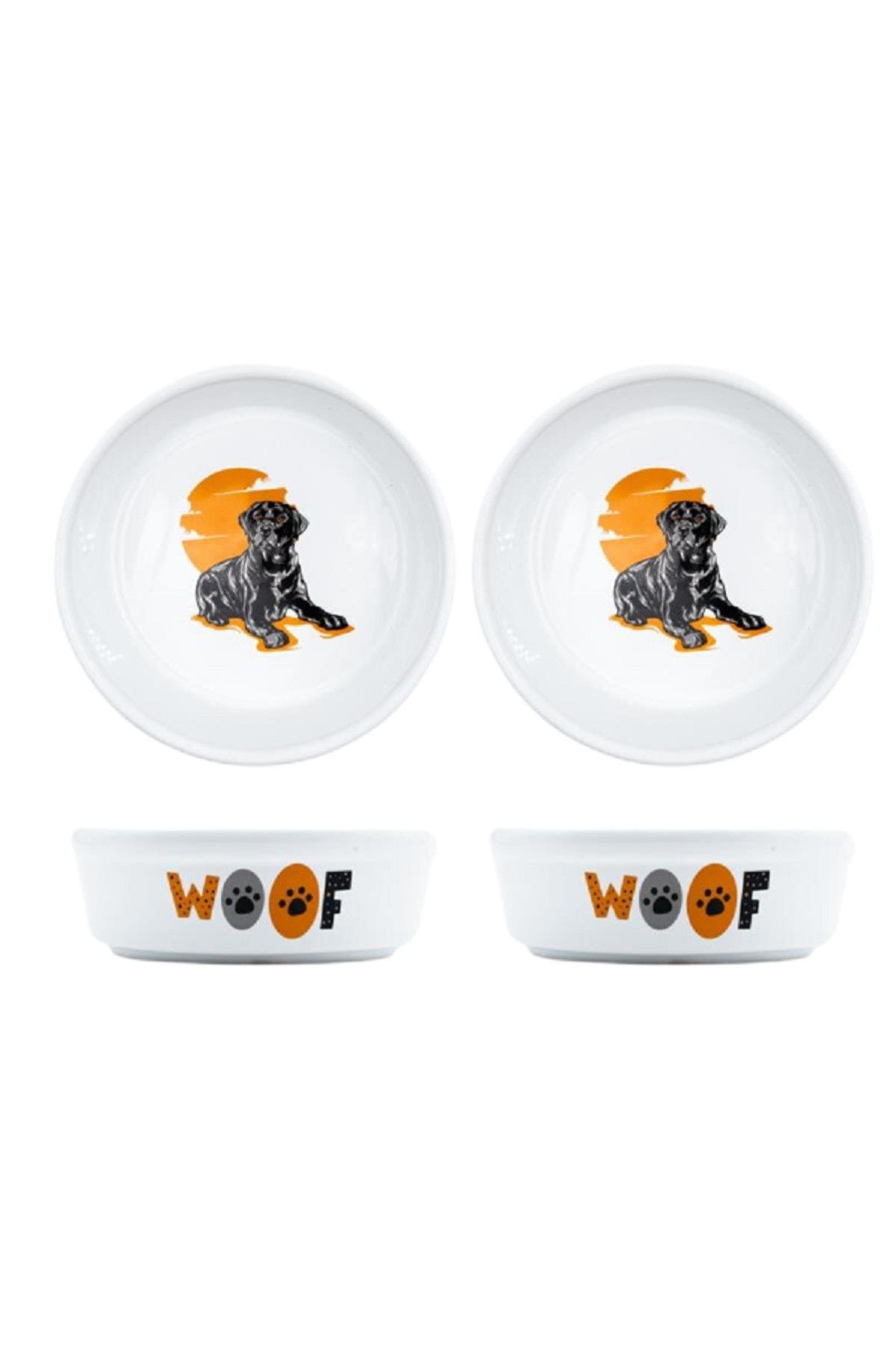 Glipet 2'li Yıkanabilir Seramik Mama Ve Su Kabı 16cm 400 Ml No-9