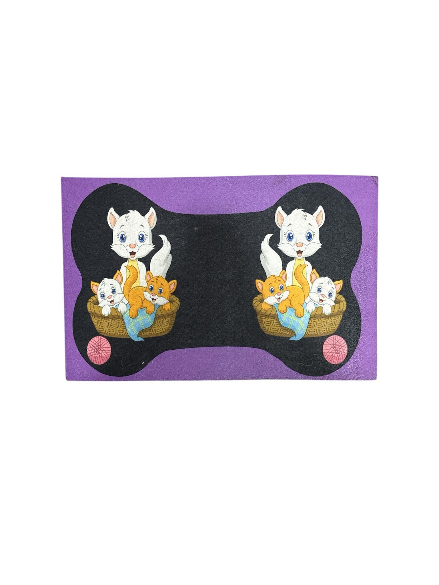 Glipet Amerikan Servis Mama Ve Su Kabı Paspası 60x45- Sepette Üç Kedi