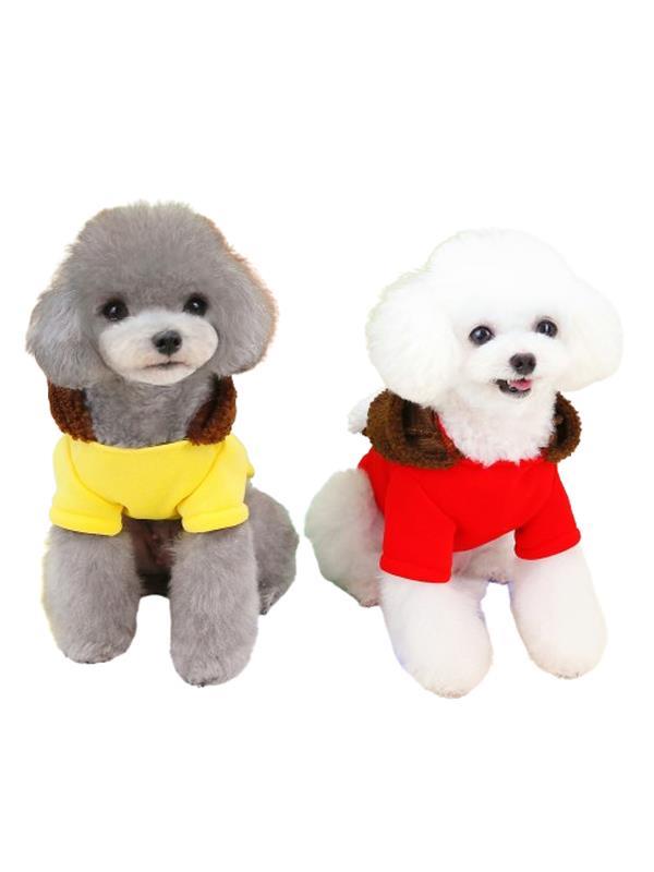 Glipet Boz Ayı Yakalı Kedi Köpek Kazağı Sarı Medium