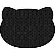 Glipet Kedi Şeklinde Elekli Kedi Kumu Paspası 65x49 Siyah