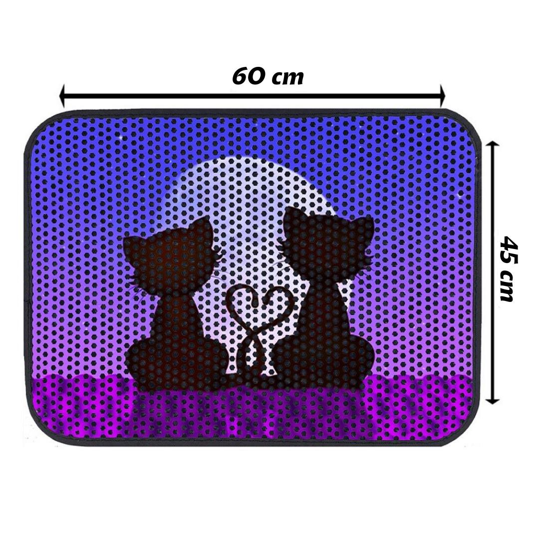 Glipet Kedi Tuvalet Önü Elekli Paspas Ay Işığı 60x45 Cm