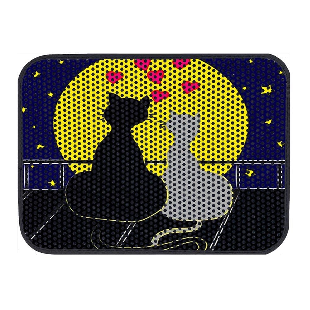 Glipet Kedi Tuvalet Önü Elekli Paspas Romantik Kediler 80x60 Cm